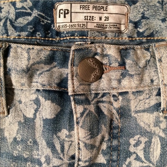 🌺🎉HP🎉🌺 NWOT Free People Hawaiian Floral Print Skinny Jeans - Picture 15 of 15